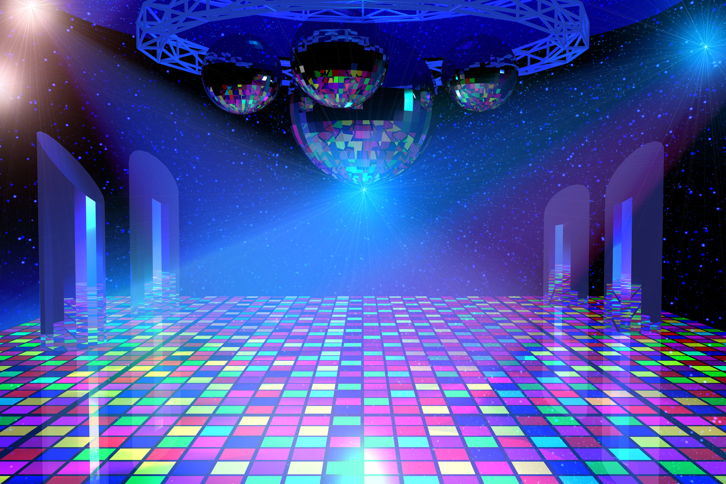 Disco lights background